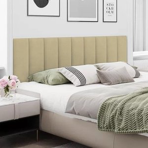 Cabeceira Cama Box Casal Dubai Kit C/ 7un Modulo Adesivo:bege
