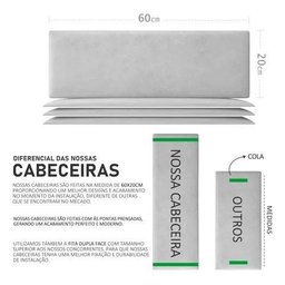 Cabeceira Cama Box Casal Dubai Kit C/ 7un Modulo Adesivo:bege - 3