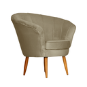 Ver imagem 2 de Poltrona Cadeira Decorativa Pétala - Veludo Cappuccino
