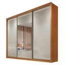 Ver imagem 1 de Guarda Roupa Casal Medelim 3 Portas 6 Gavetas com Espelho Cinamomo Fendi - Novo Horizonte