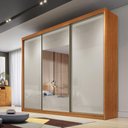 Ver imagem 4 de Guarda Roupa Casal Medelim 3 Portas 6 Gavetas com Espelho Cinamomo Fendi - Novo Horizonte