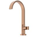 Ver imagem 2 de Kit com 2 Torneira para Lavatório de Mesa Bica Alta Flow Preto/Rose Gold Matte Celite