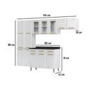 Ver imagem 3 de Cozinha Completa Modulada Aço 4 Peças com Balcão com Tampo Multimóveis Cr20370 Branco