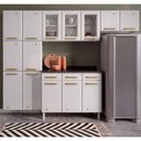 Ver imagem 1 de Cozinha Completa Modulada Aço 4 Peças com Balcão com Tampo Multimóveis Cr20370 Branco