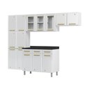 Ver imagem 2 de Cozinha Completa Modulada Aço 4 Peças com Balcão com Tampo Multimóveis Cr20370 Branco