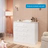 Quarto de Bebê com Cômoda 1 Porta 4 Gavetas e Berço Capitonê 100% Mdf Maya Clássico Espresso Móveis - 7