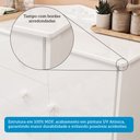 Ver mais imagens de Quarto de Bebê com Cômoda 1 Porta 4 Gavetas e Berço Capitonê 100% MDF Maya Clássico Espresso Móveis Branco/Brilho