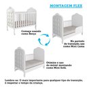 Ver imagem 5 de Quarto de Bebê com Cômoda 1 Porta 4 Gavetas e Berço Capitonê 100% MDF Maya Clássico Espresso Móveis Branco/Brilho