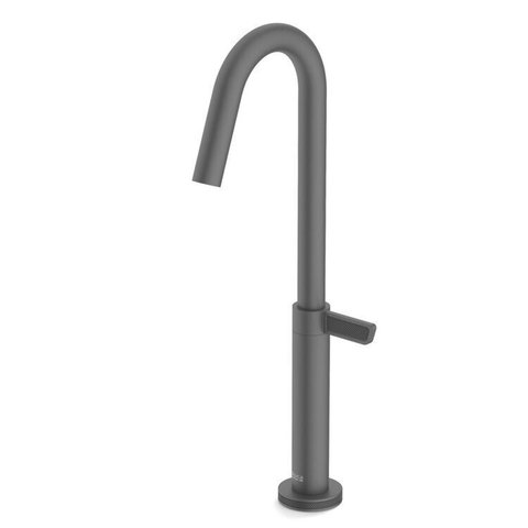 Kit com 2 Torneira para Lavatório de Mesa Bica Alta Logic Cinza/Grafite Matte Celite