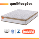 Ver imagem 6 de Cama Box Colchão Casal Queen Molas Ensacadas Real 158x198x65cm Linho Branco / Bege Inducol