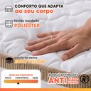 Ver imagem 5 de Cama Box Colchão Casal Queen Molas Ensacadas Real 158x198x65cm Linho Branco / Bege Inducol