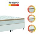 Ver imagem 5 de Cama Box Colchão Casal Queen Molas Ensacadas Real 158x198x65cm Linho Branco / Bege Inducol