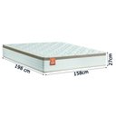 Ver imagem 4 de Cama Box Colchão Casal Queen Molas Ensacadas Real 158x198x65cm Linho Branco / Bege Inducol