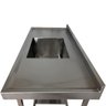 Pia Aço Inox Industrial 100x60x90 Cm Cuba Centralizada Nortinox - 4
