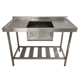 Pia Aço Inox Industrial 100x60x90 Cm Cuba Centralizada Nortinox - 2