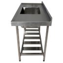 Ver imagem 3 de Pia Aço Inox Industrial 100x60x90 Cm Cuba Centralizada Nortinox