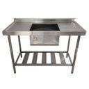 Ver imagem 2 de Pia Aço Inox Industrial 100x60x90 Cm Cuba Centralizada Nortinox