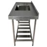 Pia Aço Inox Industrial 100x60x90 Cm Cuba Centralizada Nortinox - 3