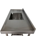 Ver imagem 4 de Pia Aço Inox Industrial 100x60x90 Cm Cuba Centralizada Nortinox