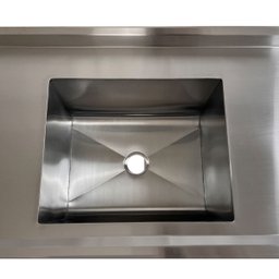 Pia Aço Inox Industrial 100x60x90 Cm Cuba Centralizada Nortinox - 5