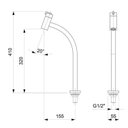 Ver imagem 3 de Kit com 2 Torneira para Lavatório de Mesa Bica Alta Singles One Square Roca Prata/Cromado Celite