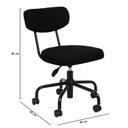 Ver imagem 4 de Cadeira para Escritório Decorativa Linho Giratória Fit Preto