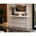 Ver imagem 6 de Mesa Jantar Aparador Bancada Alta Industrial 200x80cm Tampo Branco Pés Branco