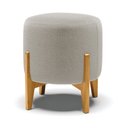 Ver imagem 1 de Puff Banqueta Decorativo Base Madeira Stella Bouclê Cinza P01 - D'Rossi