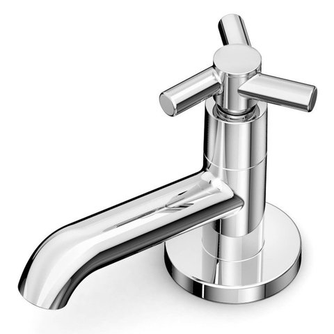 Kit com 2 Torneira para Lavatório de Mesa Bica Baixa Celite One Prata/Cromado