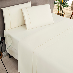 Conjunto de Lencol Casal King Size Aundria 200 Fios 100%algodao Super Macio:palha