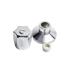 Kit 3 Acabamentos de Metal C50 para Registro 1/2" e 3/4" Universal e Deca