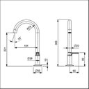Ver imagem 2 de Kit com 2 Torneira para Lavatório de Mesa Bica Baixa Design Celite Preto/Matte