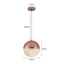 Ver imagem 5 de Lustre Pendente Nordecor Rezi 2933 25cm Cobre / Dourado Brilho Led Bivolt