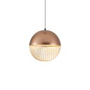 Ver imagem 1 de Lustre Pendente Nordecor Rezi 2933 25cm Cobre / Dourado Brilho Led Bivolt