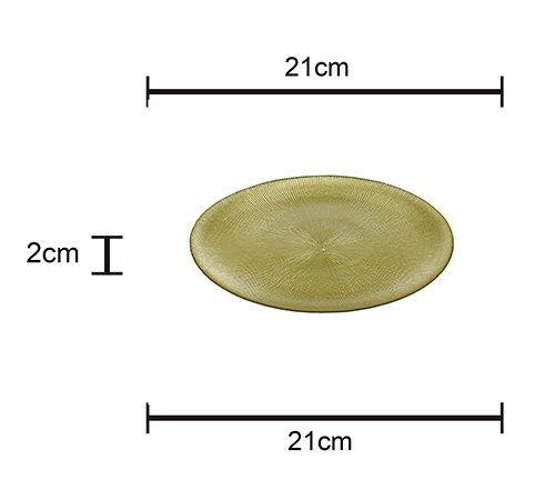 PRATO SOBREMESA CRISTAL DE CHUMBO DOTS DOURADO WOLFF - 2
