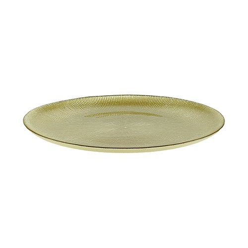 PRATO SOBREMESA CRISTAL DE CHUMBO DOTS DOURADO WOLFF - 1