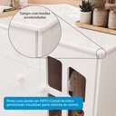Ver mais imagens de Quarto Infantil com Guarda-Roupas e Cômoda com Janelas 100% MDF Maya Clássico Espresso Móveis Branco/Brilho