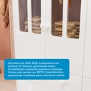 Ver imagem 7 de Quarto Infantil com Guarda-Roupas e Cômoda com Janelas 100% MDF Maya Clássico Espresso Móveis Branco/Brilho