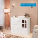 Ver imagem 6 de Quarto Infantil com Guarda-Roupas e Cômoda com Janelas 100% MDF Maya Clássico Espresso Móveis Branco/Brilho