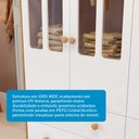 Ver imagem 7 de Quarto Infantil com Guarda-Roupas e Cômoda com Janelas 100% MDF Maya Clássico Espresso Móveis Branco/Brilho/Amêndoa