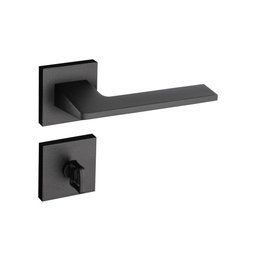 Fechadura de Banheiro Pado Sara Zamac Preta Texturizada - 1