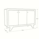 Ver imagem 5 de Buffet para Sala de Jantar 3 Portas James A 85cm x C 13cm x P 45cm