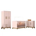 Ver imagem 2 de Quarto Infantil Completo Lion 4 Portas 6 Gavetas Rosa - Pnr Móveis