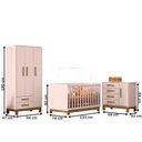 Ver imagem 4 de Quarto Infantil Completo Lion 4 Portas 6 Gavetas Rosa - Pnr Móveis