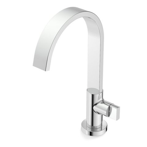 Kit com 2 Torneira para Lavatório de Mesa Bico Alta Flow Celite Prata/Cromado