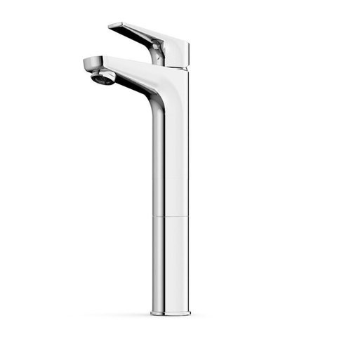 Kit com 2 Torneira para Lavatório de Mesa de Bica Alta Roca Atlas Prata/Cromado Celite