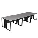 Ver imagem 3 de Mesa Trabalho Escritório 6 Pessoas 360cm Pé Metal F5 Office Cor:cinza Sagrado com Preto