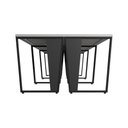 Ver imagem 5 de Mesa Trabalho Escritório 6 Pessoas 360cm Pé Metal F5 Office Cor:cinza Sagrado com Preto