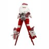 Escada de Natal Decorativa em Poliéster com Boneco 65cm Papai Noel - 1