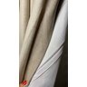 Cortina no Tecido Linho Flamê Bege com Forro Microfibra Branco - 1,35l X 2,60a - 3